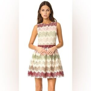 Alice + Olivia Multicolor Lace Mini Dress